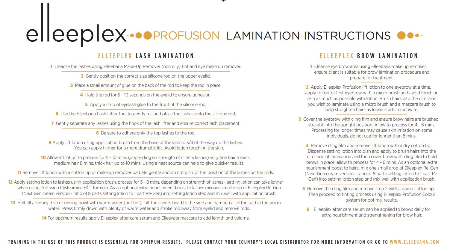 5 Pack- Elleeplex Profusion Lash & Brow Lamination Refills - Panoply Beauty 